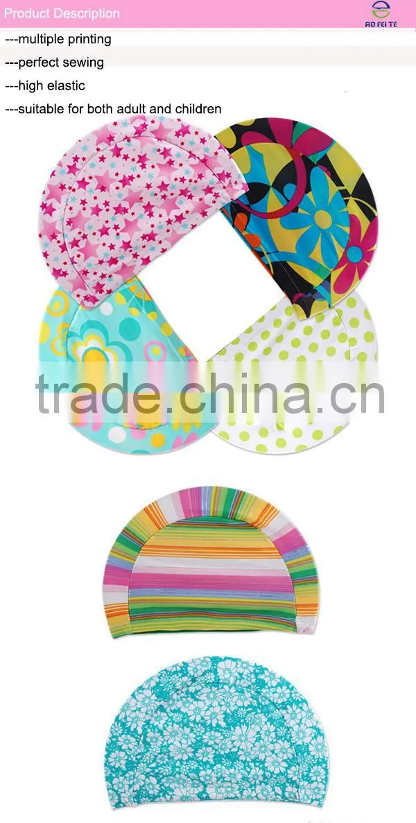 Good price fashionable waterproof silicone swimming cap, latex swim cap