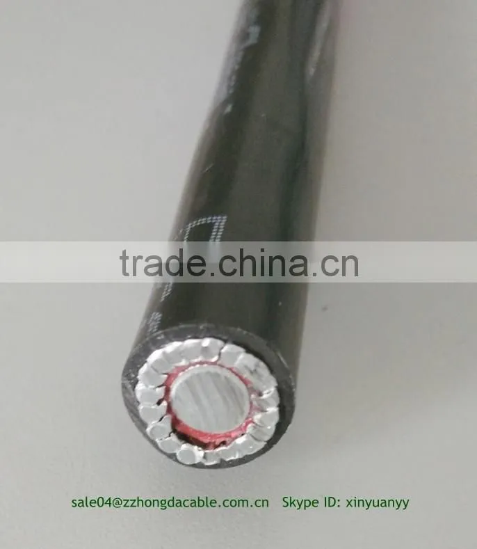 600/1000V single core aluminum conductor XLPE insulated concentric neutral cable