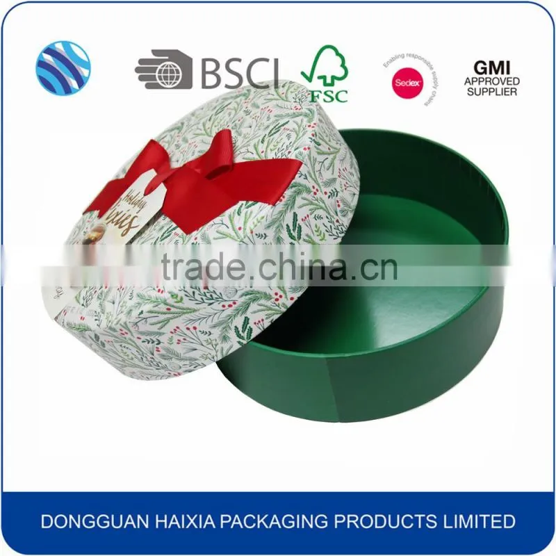 2016 Hot sale Paper Round Hat Christmas Gift Box Custom Logo