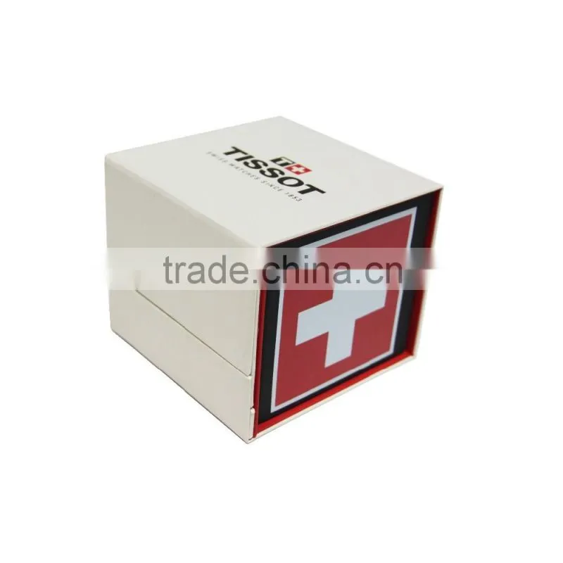 High-end custom logo cardboard watch storage box , single watch packgaging box