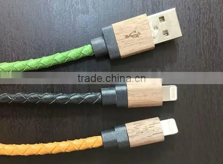 8 pin leather usb cable for IPhone