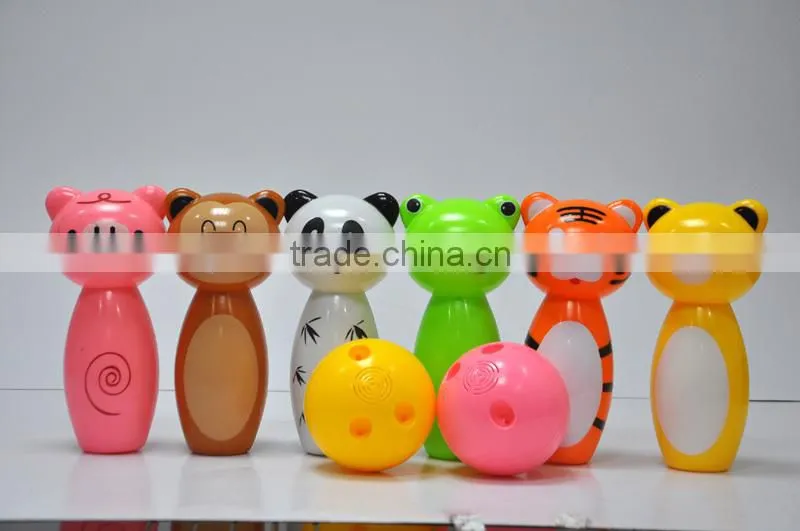 Plastic cartoon bowling ball game set