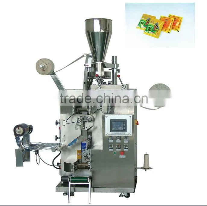 Automatic Tea Bag Packaging Machine (inner bag + thread + tag + outter envelope)