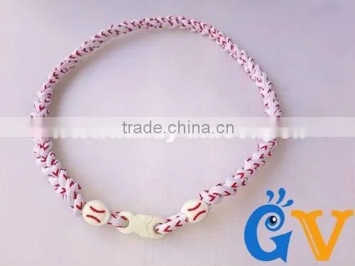 Baseball stitching Titanium Germanium sport useful ion sports necklace