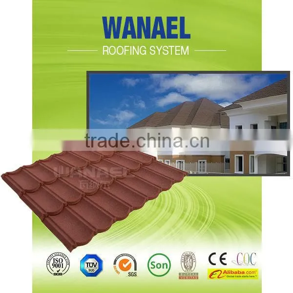 chinese style colorful stone iron house roof sheet