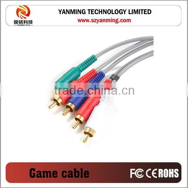gold plated component av cable for Nintendo Wii
