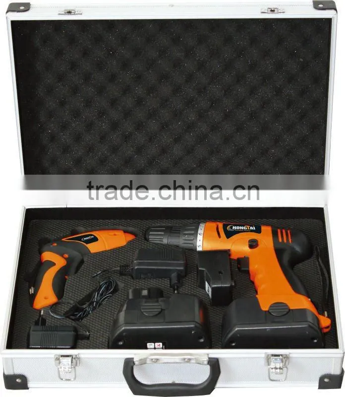 Alu-Case packing cordless drill and screwdriver kit