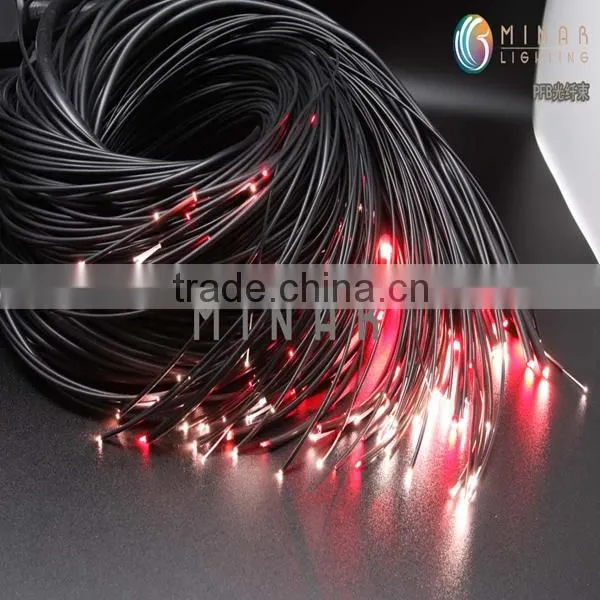 high quality 0.75mm decorative plastic ceiling side glow optic fiber light