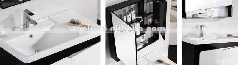 ROCH 8020 Best Selling PVC Bathroom Vanity Customized With Ceramic Basin