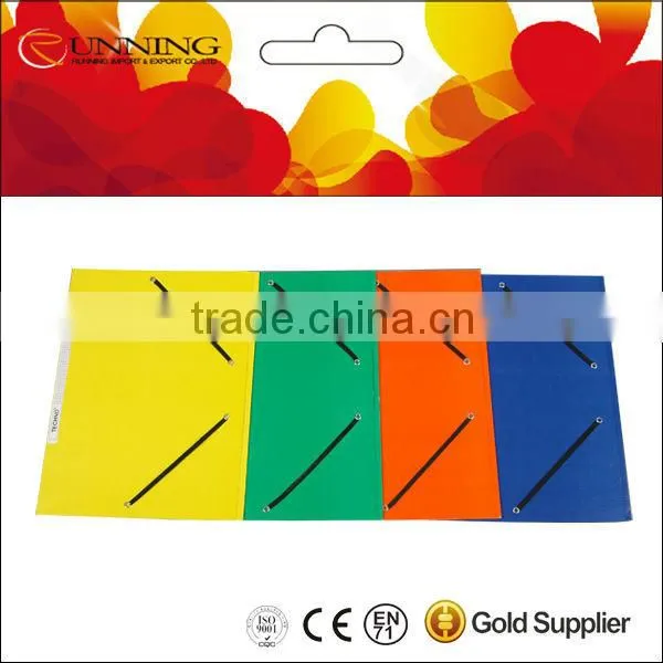 School and office supplies paper file folder Filing Products 300gsm 350gsm paper cardboard elastic string file folder