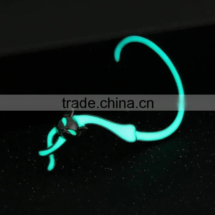 newest punk glow in the dark earring factory china