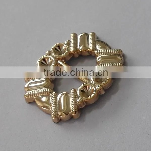 gold plating plastic Shoe Decorations accessories