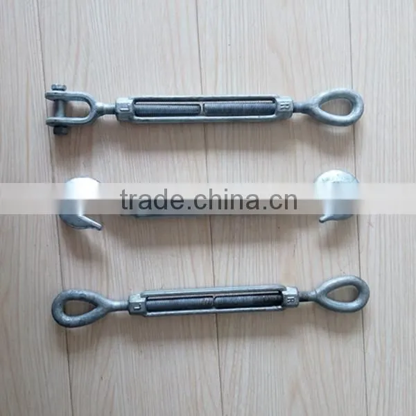 Manufacturer US type forged galvanized large turnbuckle with eye and eye