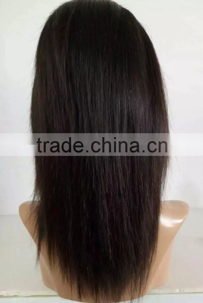 brazilian hair full lace wig straight 16inch virgin remy hair