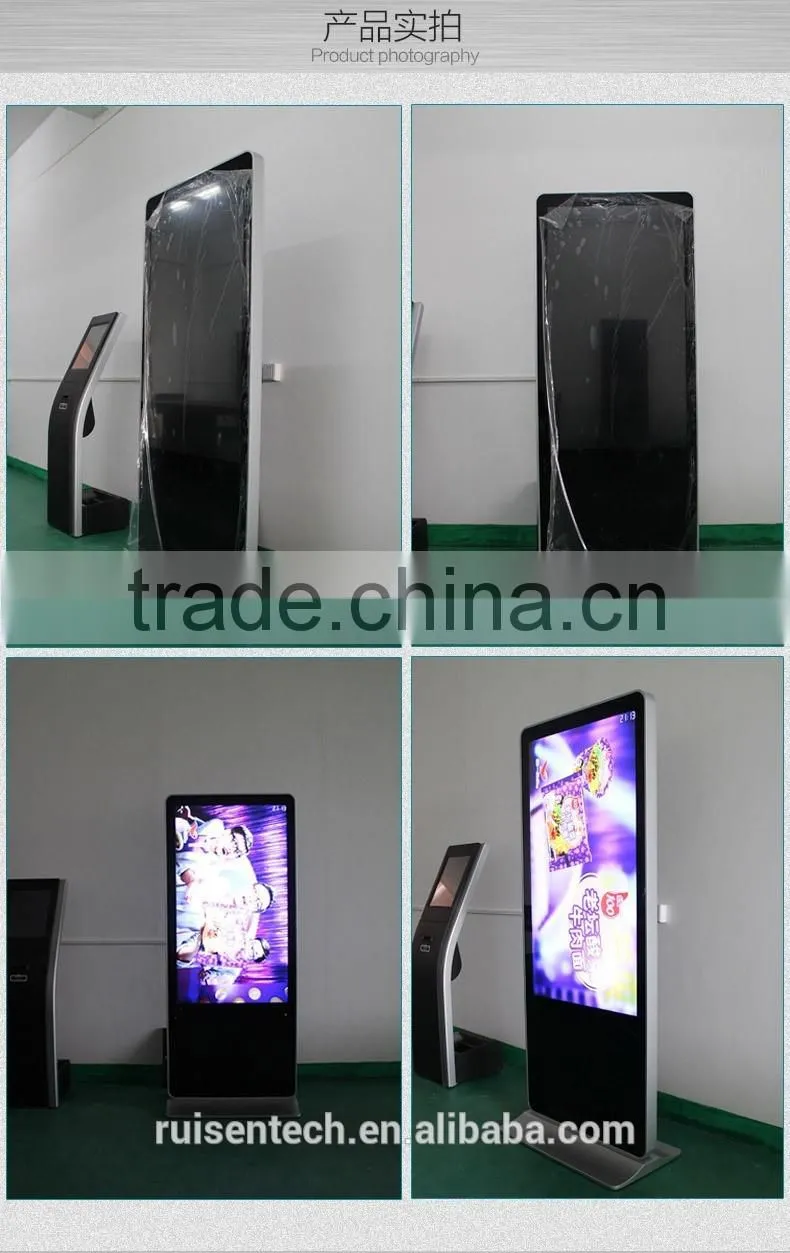 42 Inch Android Advertising Player Photo Booth Machines Panel Digital Signage Lcd Kiosk Stand 55 led touch screen monitor