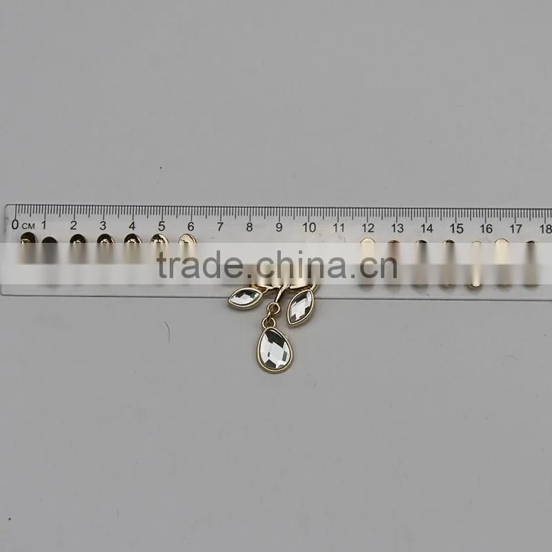 New Hot Sale Candy Color Alloy Garment Accessory glass Chain