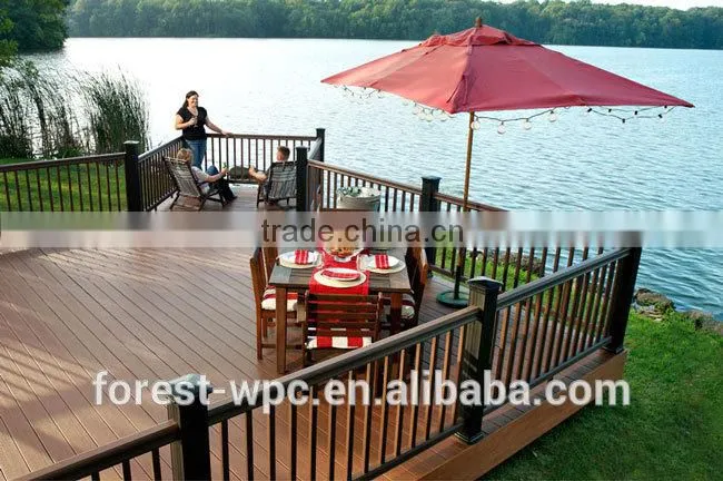 Solid wpc floor outdoor rot resistance wooden flooring