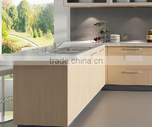 New design modern kitchen cabinet with PVC/UV/glossy