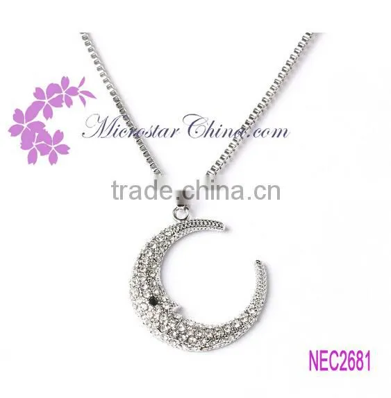 Womens Novelty Emoji Glass Time Gem Pendant Necklace for Friends Gift Idea