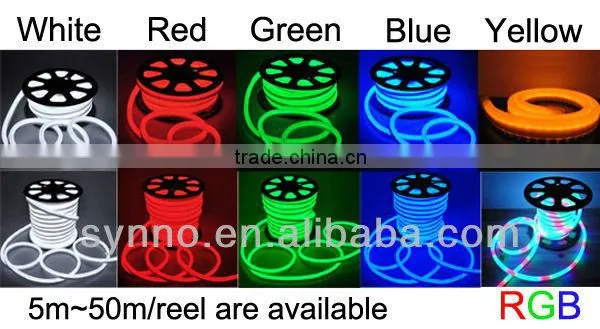 Outdoor indoor party festival Decoration led Multi Color Flex LED Neon Rope Light bule strip light