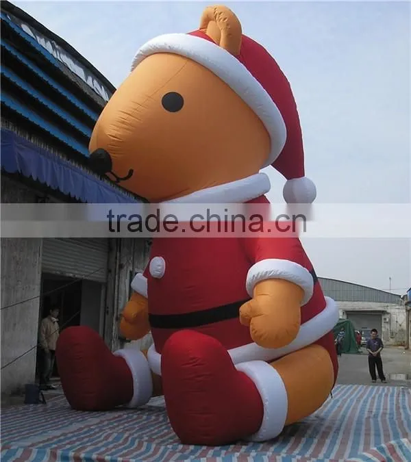 Gaint outdoor lovely advertising inflatable christmas polar bear for sale