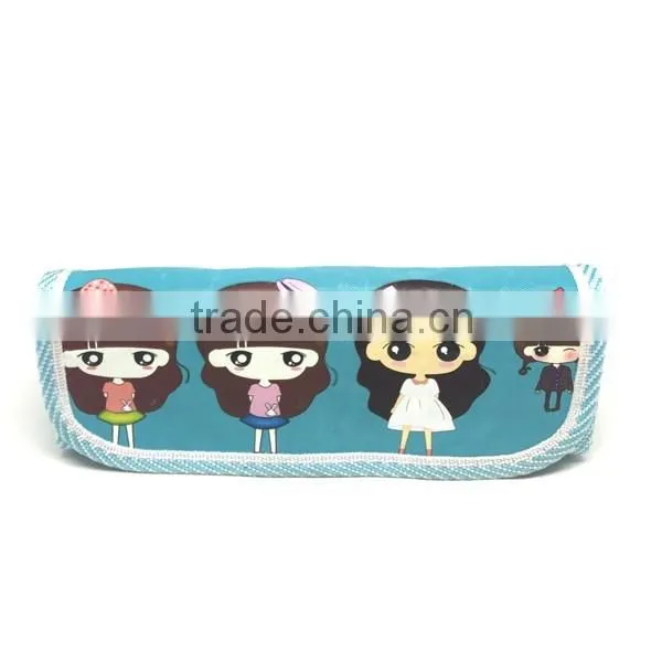Cartoon Girls Printed Stationery Pencil Case Set
