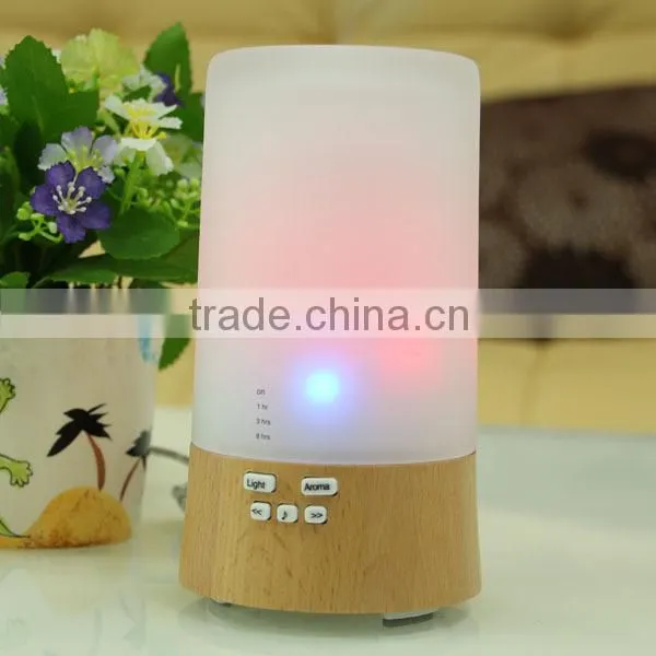 portable colorful LED natural aroma flower diffuser
