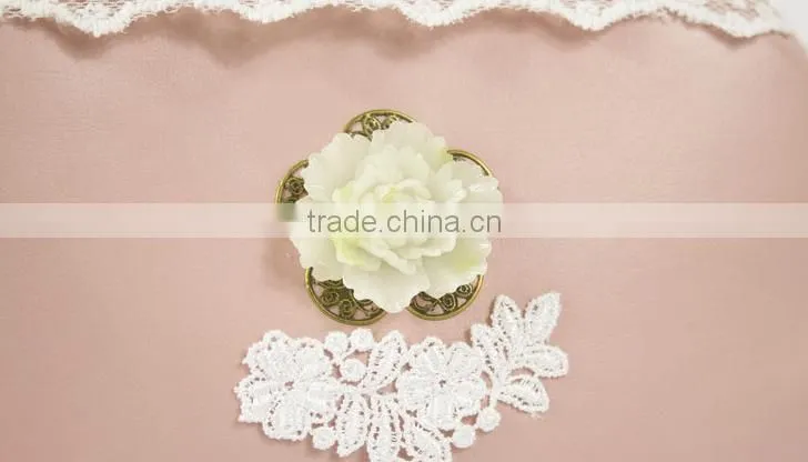 Mini metal openning bag lace decoration pink leather promotional bag