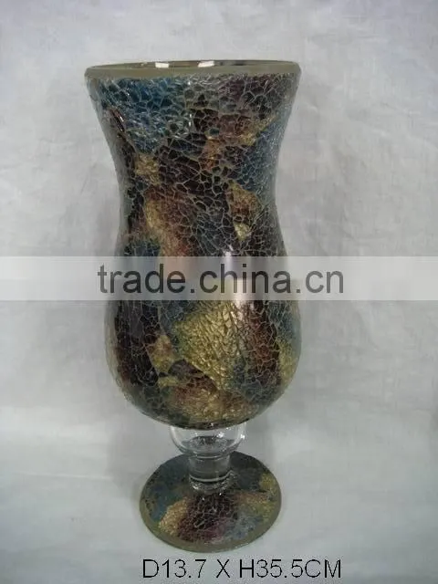 Mosaic glass vase
