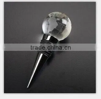 Wholesale Simple Globe crystal wine stopper for gifts
