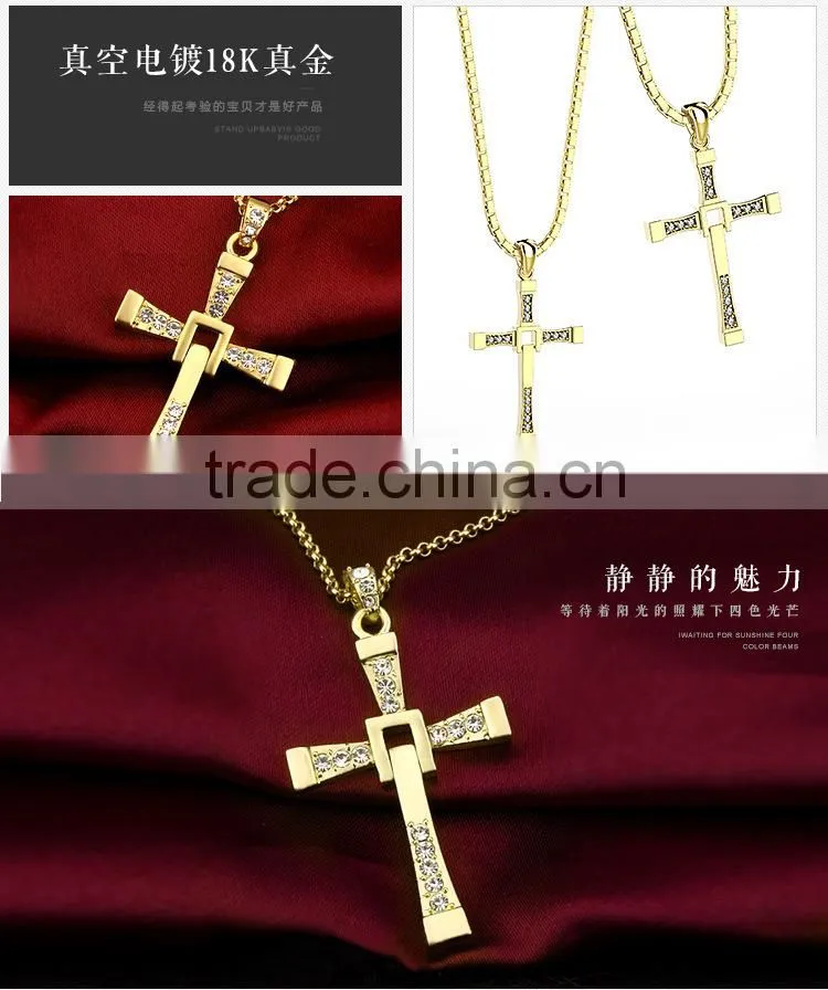 KSTONE 2015 New fashion The Fast and the Furious cross 316L stainless steel pendant