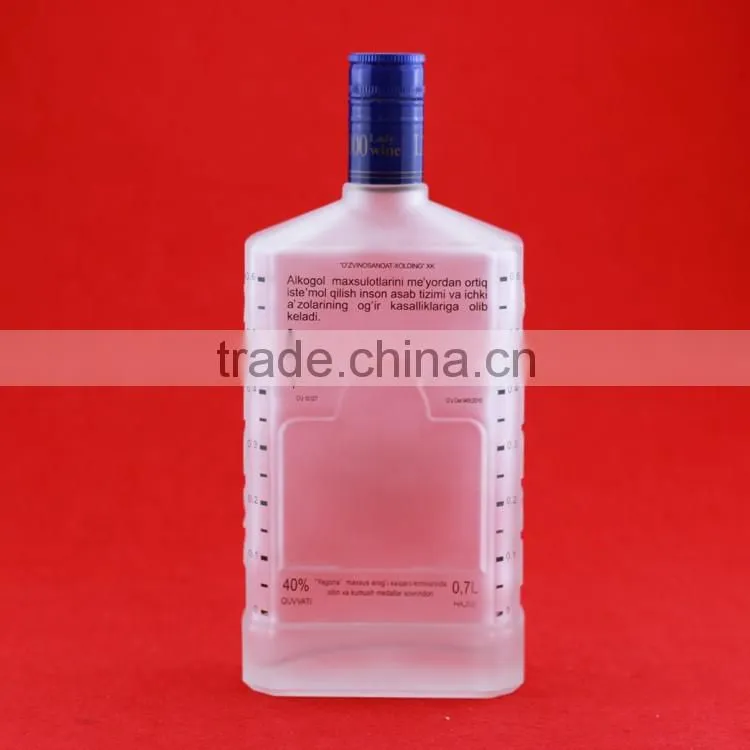 High quality perfume bottle woman shape white bottle frosted vodka bottle