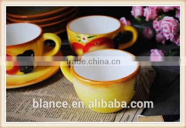 ceramic hand painted coffee mug in painting design