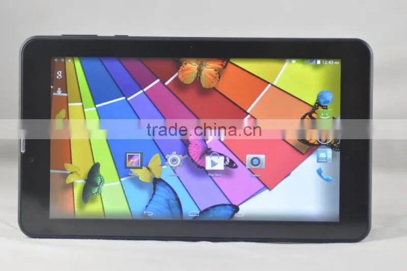 7 inch 3G tablet pc mtk8382 quad core 1024x600IPS 1.3ghz 1+8G 0.3+2.0 camera with GPS/bluetooth/FM