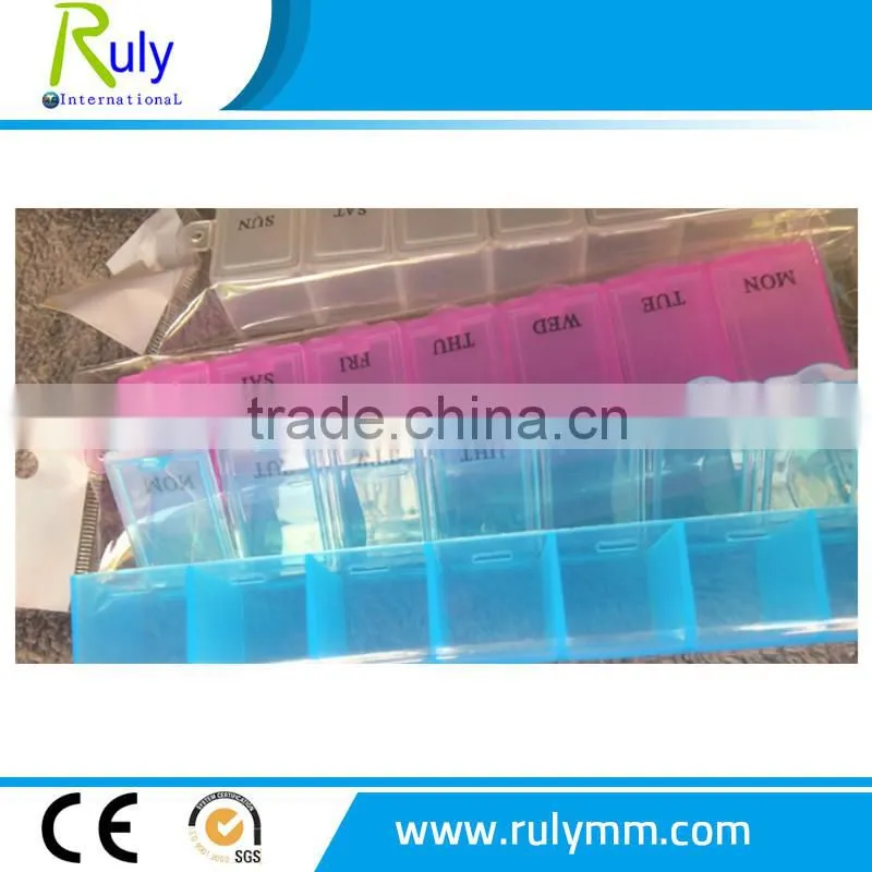 Promotional Colorful High Quality 36 Compartment Pill Box