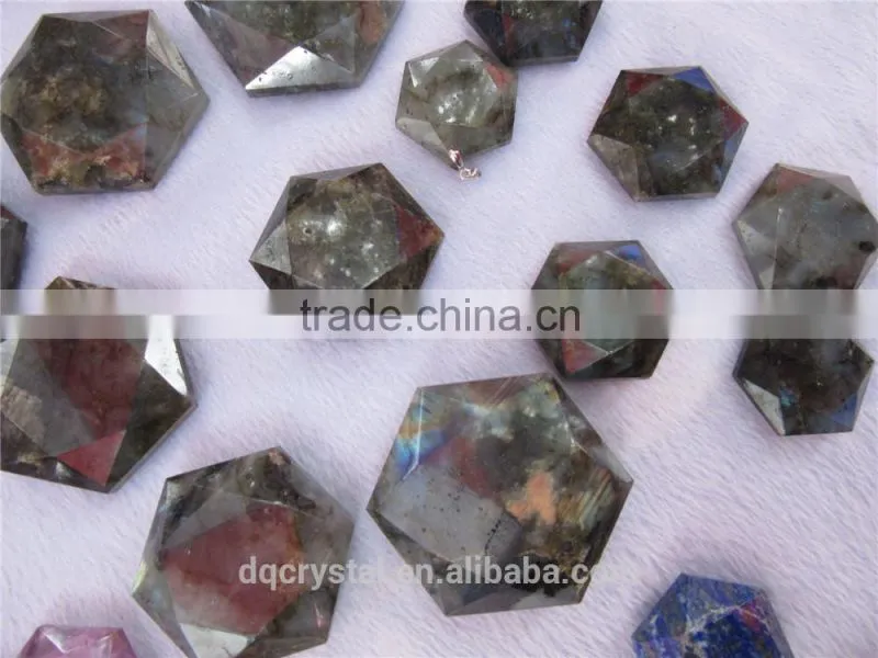 2015 customed natural multiple faceted lapis lazuli pendant for gift