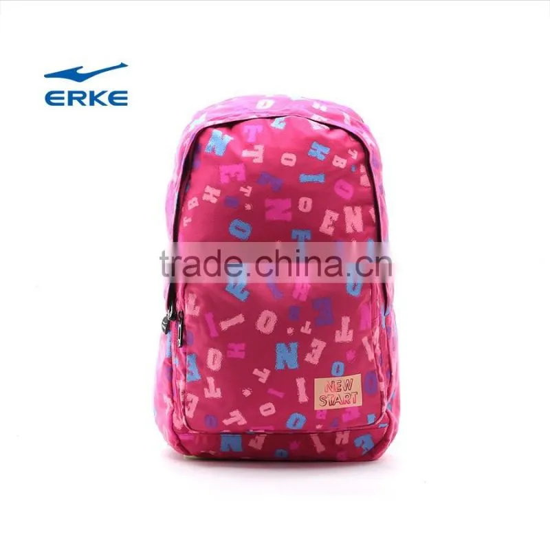 ERKE wholesale large capacity laptop sports backpack teenagers girls cute school backpack