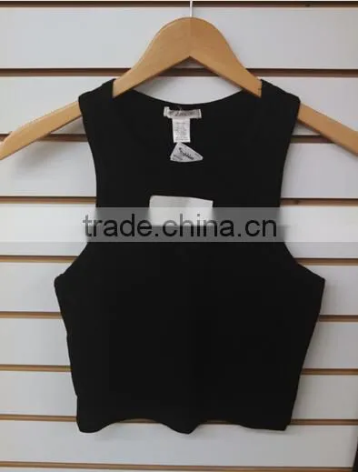 95 cotton 5 spandex racerback crop tanktop