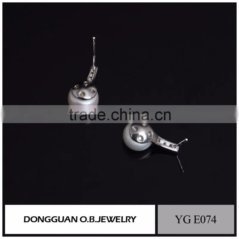 Popular Summer Style Earring Pure white 925 sterling Silver Girls Earrings Studs