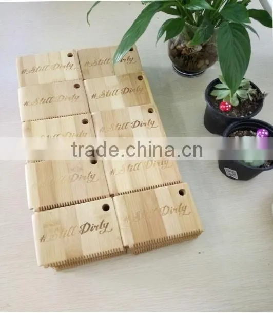 Custom eco-friendly bamboo surf wax comb in surfing