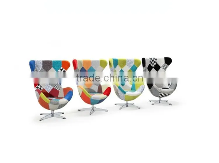 Patchwork cheap egg chair waiting room chairs