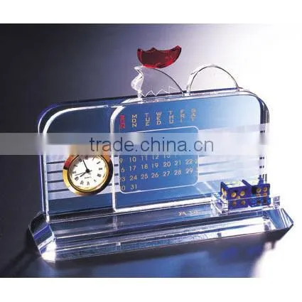 2016 Pretty crystal block mini wall crystal clock for house decotation