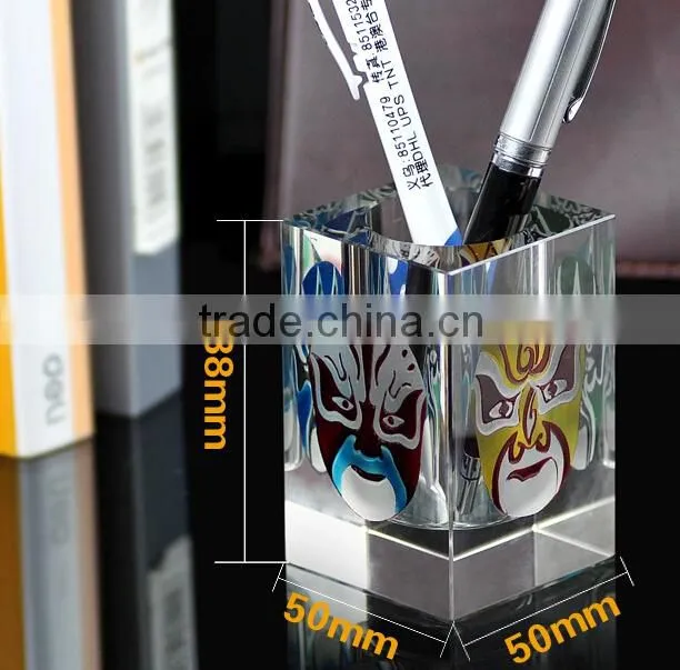 crystal card holder, crystal pen holder