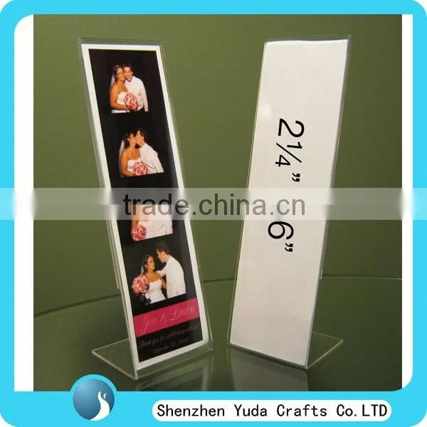 Wholesale clear acrylic photo booth picture frame acrylic 2 x 6 photo booth strip frames