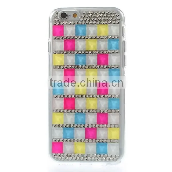 Mobile Phone Accessory Crystals Diamond Tpu Case For Iphone6
