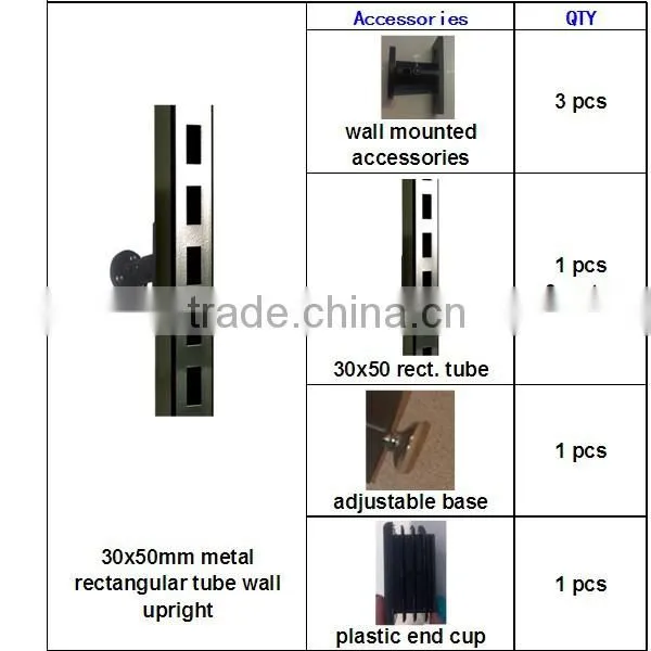 30x50mm metal rectangular pipe slotted pipe