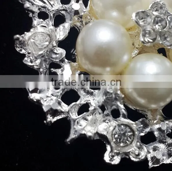 2015 New design! Elegant Crystal pearl Bling Rhinestone brooches