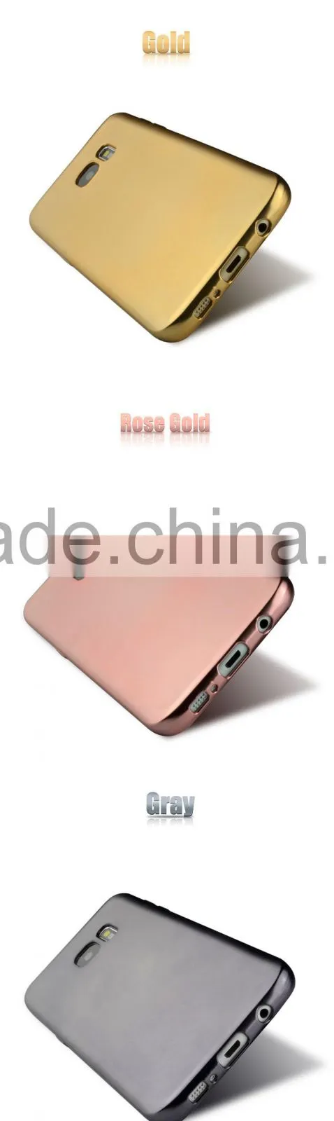 Wholesale China Golden Electroplating TPU Full Cover Case for Samsung S7 Edge Mobile Phone Back Cover