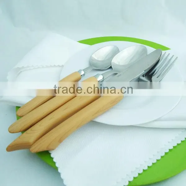wooden handle flatware sets