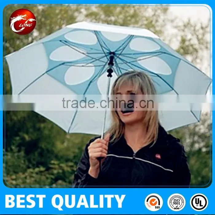 Silver Coated Fiberglass Double Layer Golf Umbrella